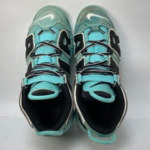 NIKE AIR "More Uptempo" (GS) Light Aqua/Black/White Shoes Size 7Y - Picture 5 of 11